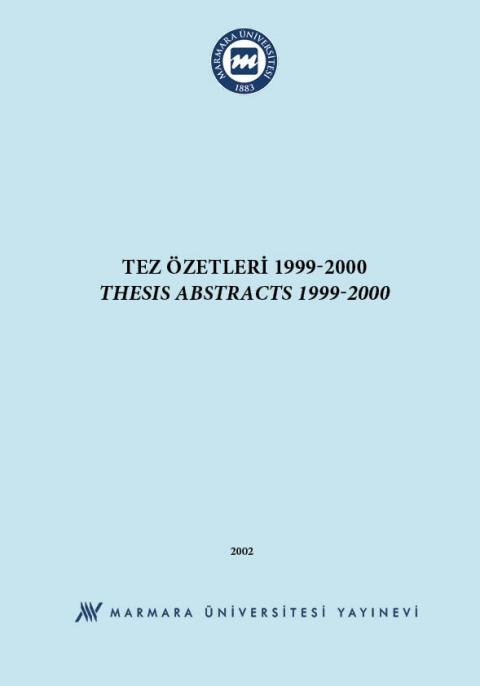 Tez Özetleri 1999-2000 = Thesis Abstracts 1999-2000